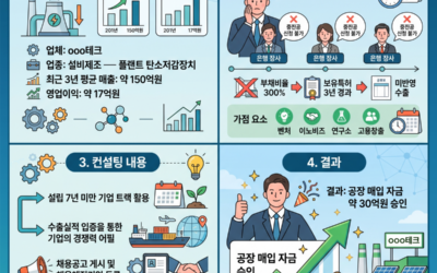 000테크 : 플랜트 탄소저감장치 공장 매입 자금 30억 승인 컨설팅 성공 사례